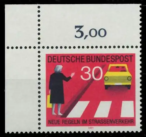 BRD 1971 Nr 673 postfrisch ECKE-OLI 836936