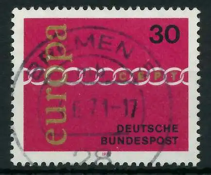 BRD BUND 1971 Nr 676 zentrisch gestempelt 83699A
