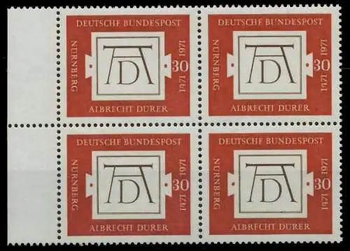 BRD 1971 Nr 677 postfrisch VIERERBLOCK SRA 836A2A