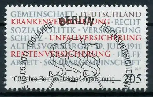 BRD 2011 Nr 2868 ESST zentrisch gestempelt 84617A