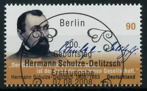 BRD 2008 Nr 2684 ESST zentrisch gestempelt 84872A