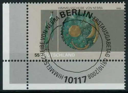 BRD BUND 2008 Nr 2695 ESST zentrisch gestempelt ECKE-ULI 8487C6