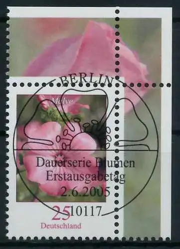 BRD DS BLUMEN Nr 2462 ESST zentrisch gestempelt ECKE-ORE 848ADE