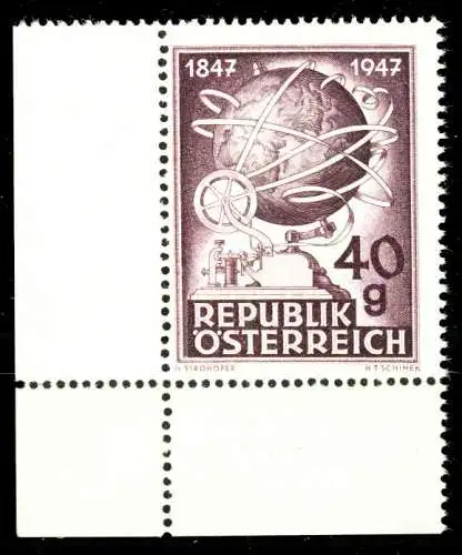 ÖSTERREICH 1947 Nr 837 postfrisch ECKE-ULI 36BB7E