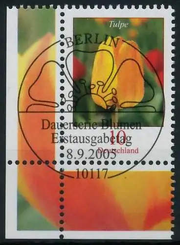 BRD DS BLUMEN Nr 2484A ESST zentrisch gestempelt ECKE-ULI 848D5A