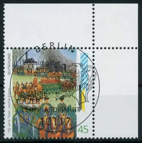 BRD 2005 Nr 2494 ESST zentrisch gestempelt ECKE-ORE 849DBE