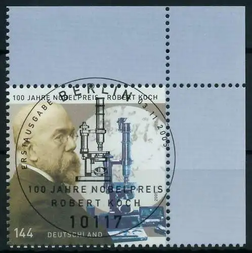 BRD BUND 2005 Nr 2495 ESST zentrisch gestempelt ECKE-ORE 849DCE