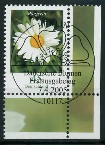 BRD DS BLUMEN Nr 2451 ESST zentrisch gestempelt ECKE-URE 84ACBA