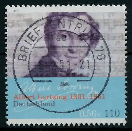 BRD 2001 Nr 2163 zentrisch gestempelt 84AD7E