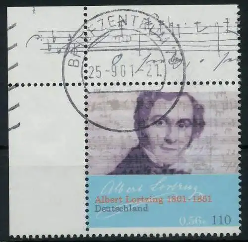 BRD 2001 Nr 2163 gestempelt ECKE-OLI 84AD8E