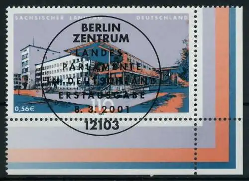 BRD 2001 Nr 2172 ESST zentrisch gestempelt ECKE-URE 84CDA2