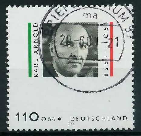 BRD 2001 Nr 2173 gestempelt 84CDE6