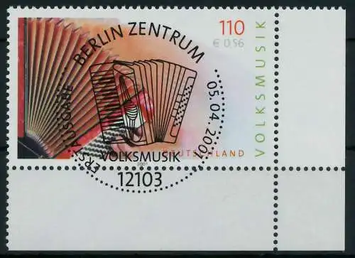 BRD 2001 Nr 2180 ESST zentrisch gestempelt ECKE-URE 84CE1E