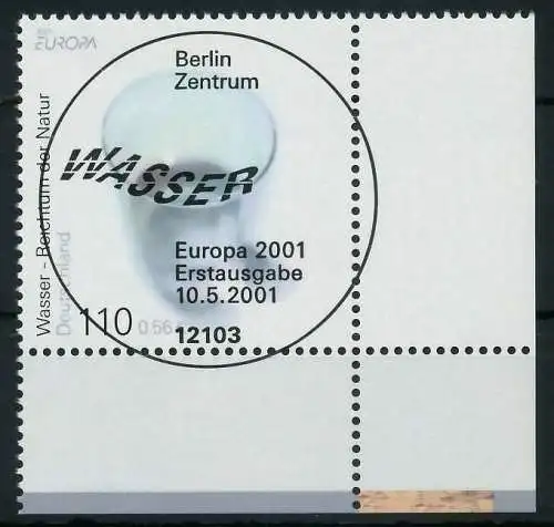 BRD BUND 2001 Nr 2185 ESST zentrisch gestempelt ECKE-URE 84CE8E