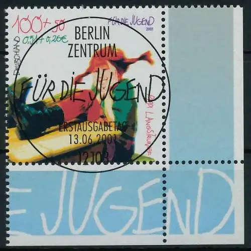 BRD 2001 Nr 2191 ESST zentrisch gestempelt ECKE-URE 84CEC6