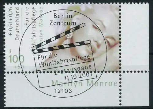 BRD 2001 Nr 2219A ESST zentrisch gestempelt ECKE-ULI 84D016