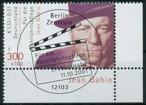 BRD 2001 Nr 2222A ESST zentrisch gestempelt ECKE-URE 84D06A