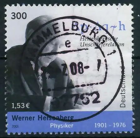 BRD 2001 Nr 2228 zentrisch gestempelt 84D0AA