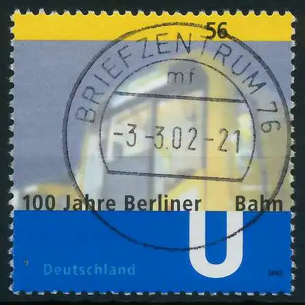 BRD 2002 Nr 2242 zentrisch gestempelt 84D142