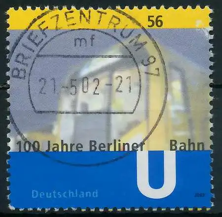 BRD 2002 Nr 2242 zentrisch gestempelt 84D146