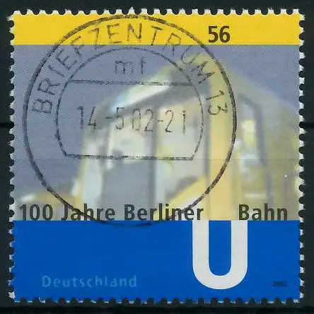 BRD 2002 Nr 2242 zentrisch gestempelt 84D14A
