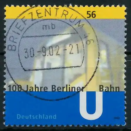 BRD 2002 Nr 2242 zentrisch gestempelt 84D152