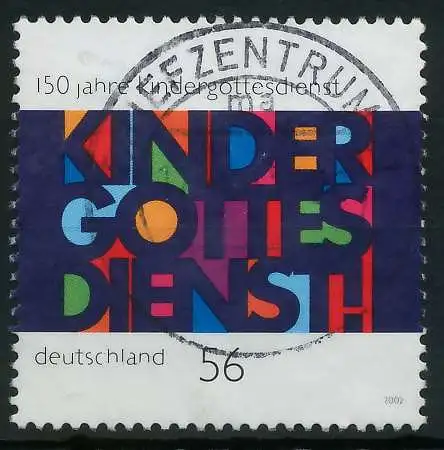 BRD 2002 Nr 2256 zentrisch gestempelt 84D21A