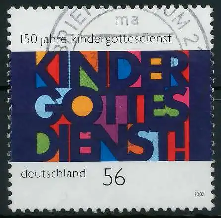 BRD 2002 Nr 2256 gestempelt 84D22A