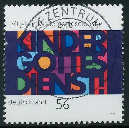 BRD 2002 Nr 2256 zentrisch gestempelt 84D246