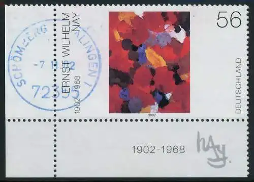 BRD BUND 2002 Nr 2267 zentrisch gestempelt ECKE-ULI 84D2AA