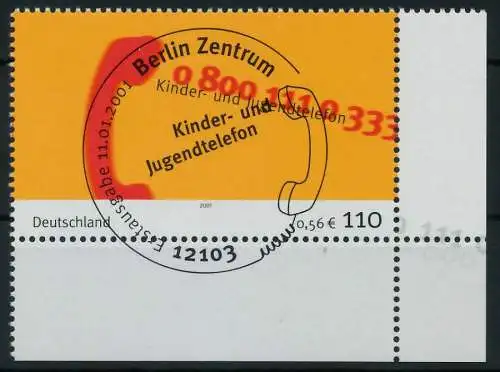 BRD 2001 Nr 2164 ESST zentrisch gestempelt ECKE-URE 84D4E2