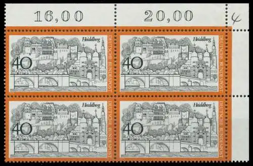 BRD 1972 Nr 747 postfrisch VIERERBLOCK ECKE-ORE 84F226