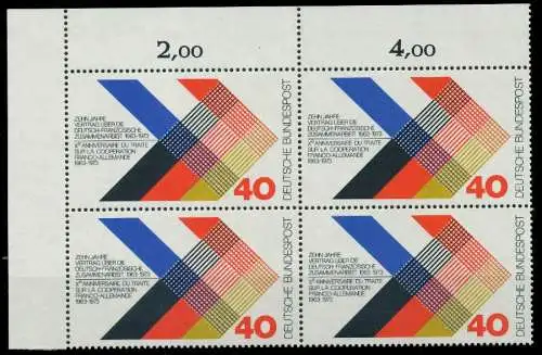 BRD BUND 1973 Nr 753 postfrisch VIERERBLOCK ECKE-OLI 84F376