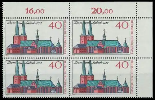 BRD 1973 Nr 779 postfrisch VIERERBLOCK ECKE-ORE 84FECA