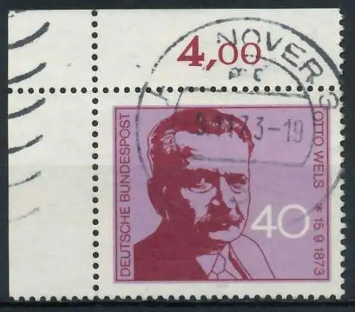 BRD 1973 Nr 780 gestempelt ECKE-OLI 84FEFA