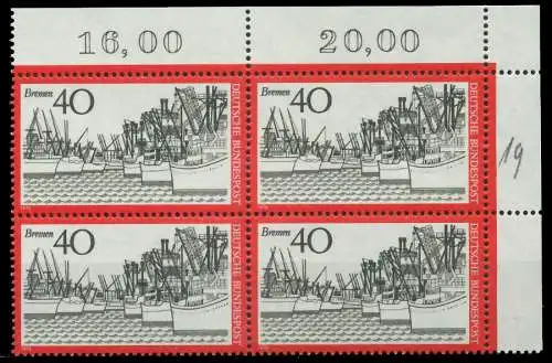 BRD 1973 Nr 789 postfrisch VIERERBLOCK ECKE-ORE 850076