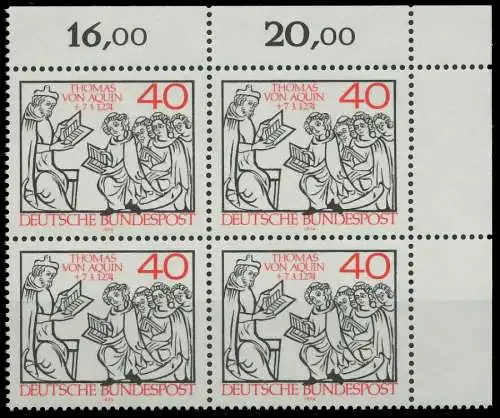 BRD 1974 Nr 796 postfrisch VIERERBLOCK ECKE-ORE 85019E