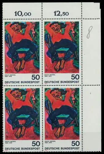 BRD 1974 Nr 817 postfrisch VIERERBLOCK ECKE-ORE 850D76