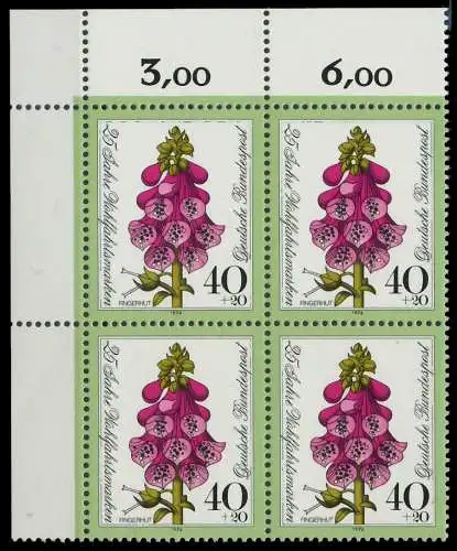 BRD 1974 Nr 819 postfrisch VIERERBLOCK ECKE-OLI 850DE6
