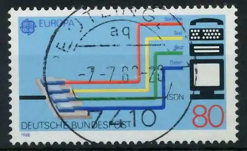 BRD BUND 1988 Nr 1368 zentrisch gestempelt 8513BA