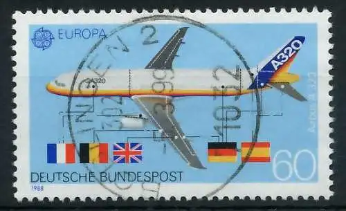 BRD BUND 1988 Nr 1367 zentrisch gestempelt 8513BE