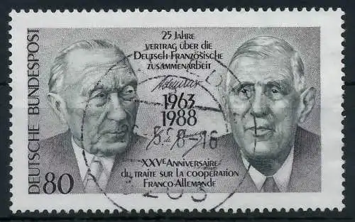 BRD BUND 1988 Nr 1351 zentrisch gestempelt 85148A