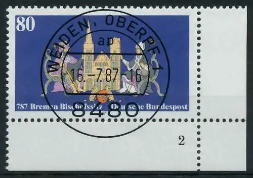 BRD 1987 Nr 1329 gestempelt FORMNUMMER 2 85449E