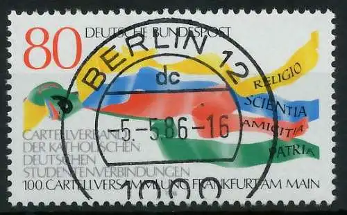 BRD 1986 Nr 1283 zentrisch gestempelt 8546FA