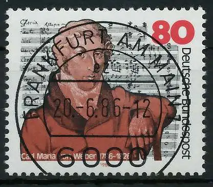 BRD 1986 Nr 1284 zentrisch gestempelt S7420EE