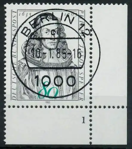 BRD 1985 Nr 1235 zentrisch gestempelt FORMNUMMER 1 854956