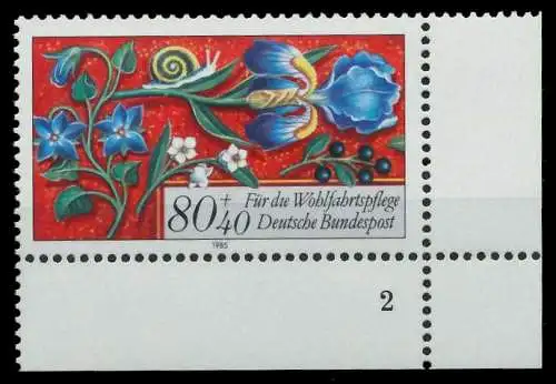 BRD BUND 1985 Nr 1261 postfrisch FORMNUMMER 2 S74C286