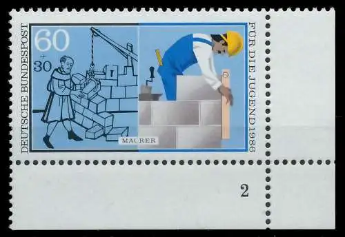 BRD 1986 Nr 1275 postfrisch FORMNUMMER 2 855B76