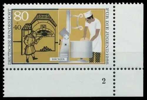 BRD 1986 Nr 1277 postfrisch FORMNUMMER 2 855BAA