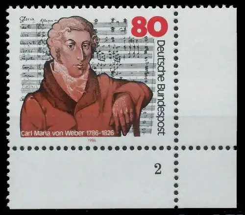 BRD 1986 Nr 1284 postfrisch FORMNUMMER 2 858CFE